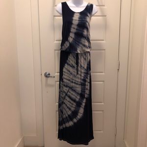 BLUE TIE DYE MAXI DRESS